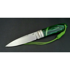 МАЛАХІТОВИЙ ексклюзивний ніж ручної роботи майстра Fomenko Knifes, cталь N690, 60-61 HRC. Photo 2